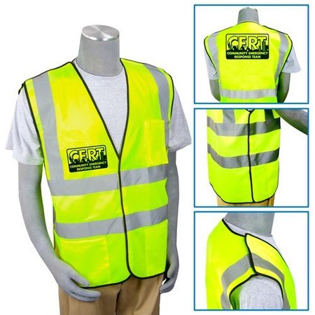 PROPAC Safety Vest, One Size Fits All, Neon, Natl Cert C9058-NEON CERT